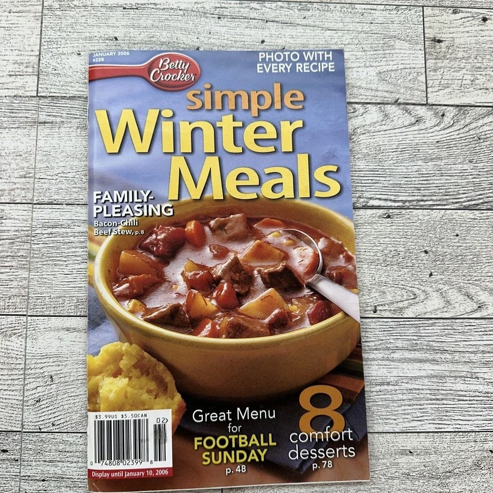 Simple‎ Winter Meals Betty Crocker Cookbook January 2006 Recipes Booklet Lasagna